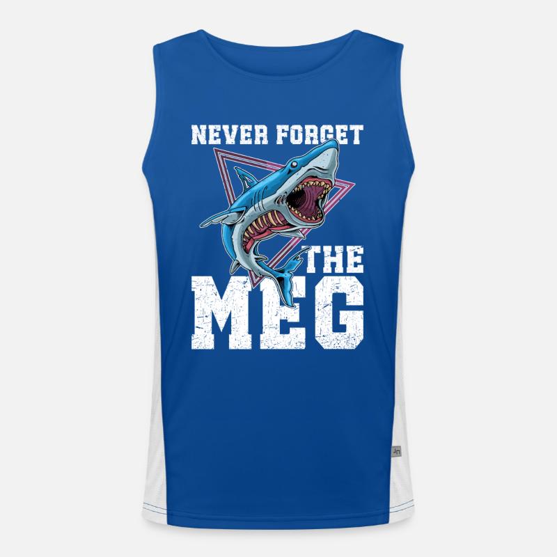 Équipe de recherche Megalodon Mégalodon Véritable Requin Dents de Mégalodon Débardeur respirant contrasté Homme 