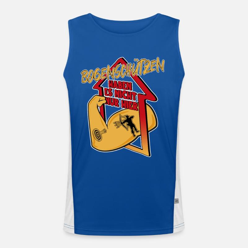 Bogen schießen Funktionelles Kontrast-Tank Top für Männer 