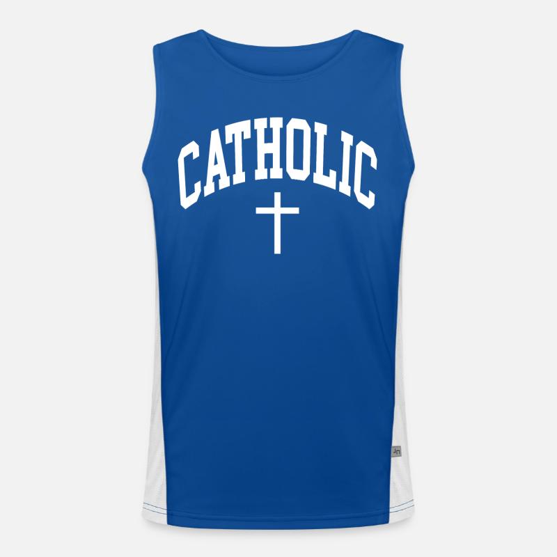 Katholisch Katholik catholique Débardeur respirant contrasté Homme 