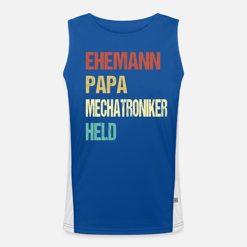Mechatronics Technician Dad Men's Functional Contrast Tank Top 