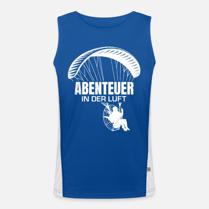 Paramoteur AVENTURE DANS L’AIR Plaisir Débardeur respirant contrasté Homme 