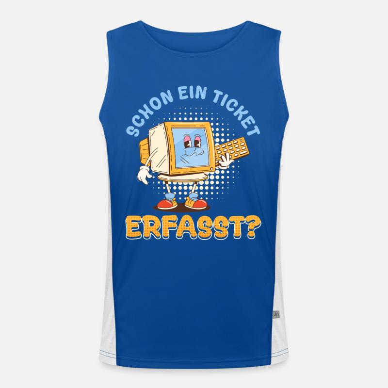 IT Support SCHON EIN TICKET ERFASST Lustig Funktionelles Kontrast-Tank Top für Männer 