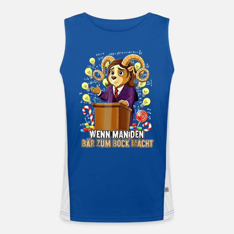 Quand tu fais de l’ours un jeu de mots sur le coup de mots Débardeur respirant contrasté Homme 