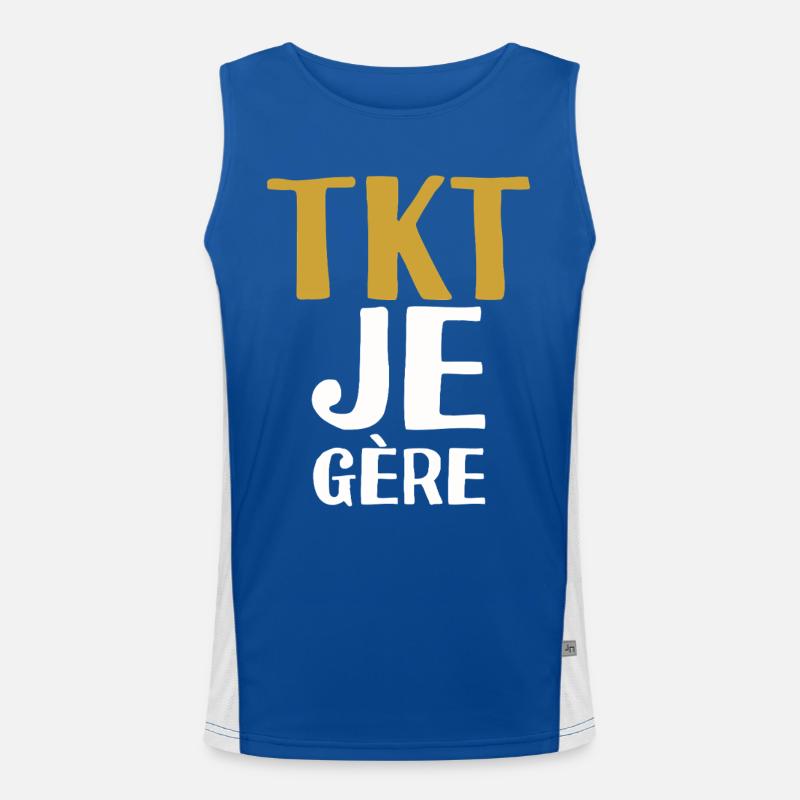 Keine Sorge, ich beherrsche Funny Expression Humor TKT Funktionelles Kontrast-Tank Top für Männer 