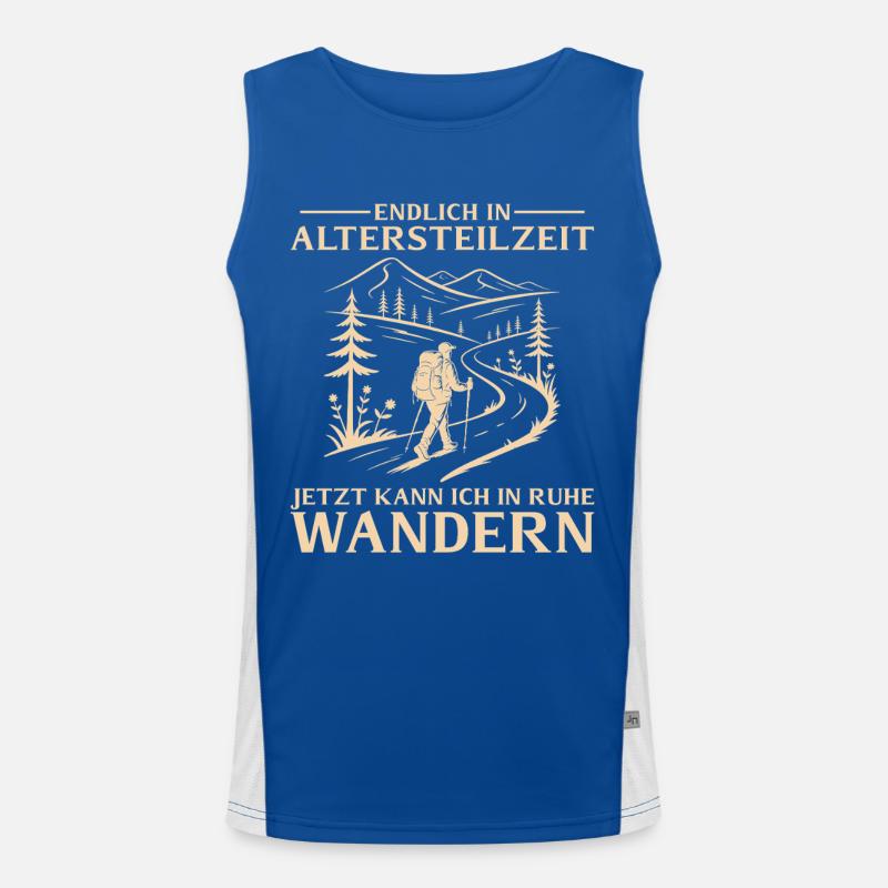 Partial retirement in peace Hiking - early retirement Men's Functional Contrast Tank Top 