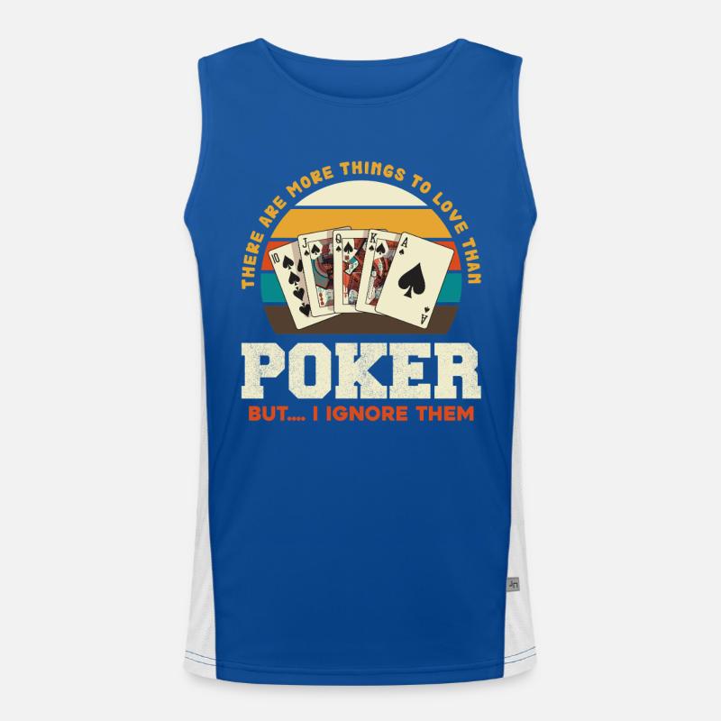 Coucher de jeu de poker rétro Débardeur respirant contrasté Homme 
