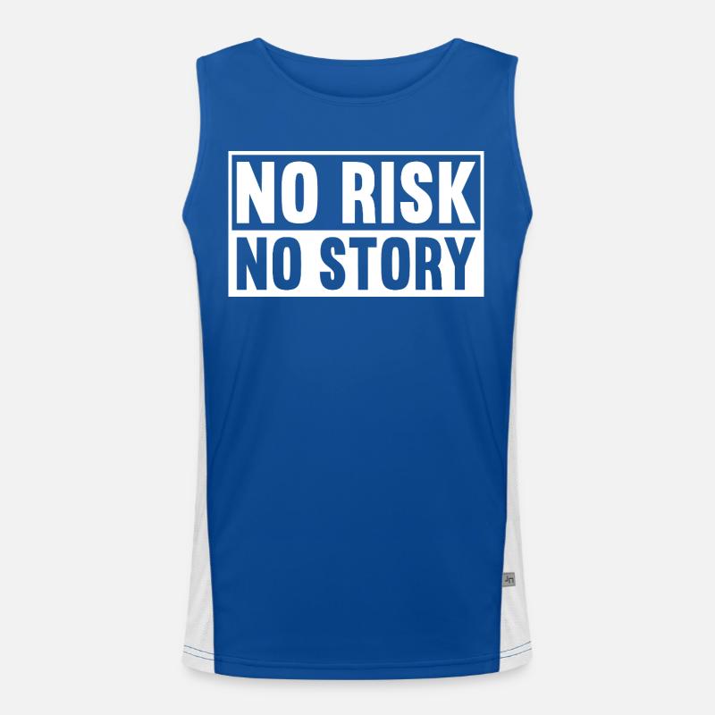No Risk No Story Men's Functional Contrast Tank Top 