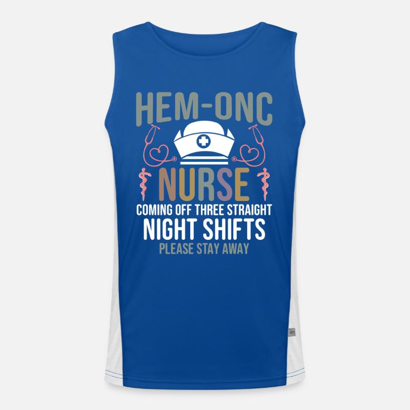  Hem/Onc Nurse Husband Hematology Nurse Men's Functional Contrast Tank Top 