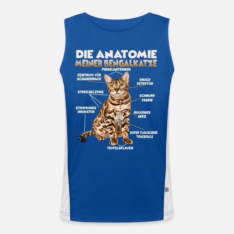 Bengali T | Bengal Katzenhalter Bengal Katzen Funktionelles Kontrast-Tank Top für Männer 