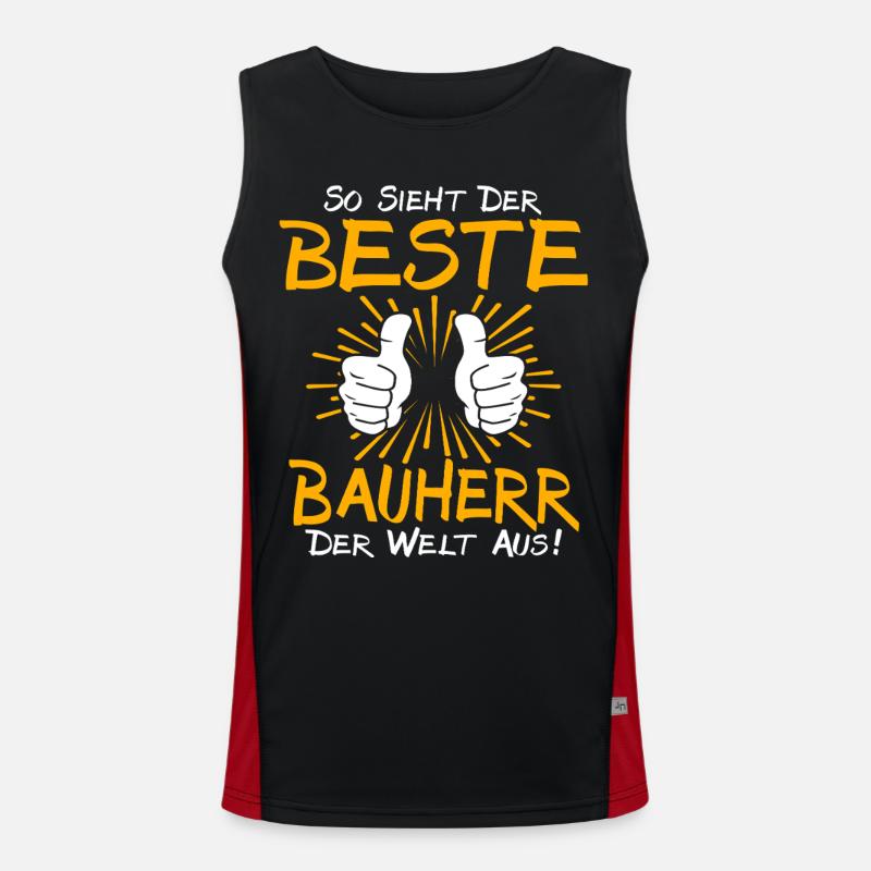 Builder Gift Idea Men's Functional Contrast Tank Top 