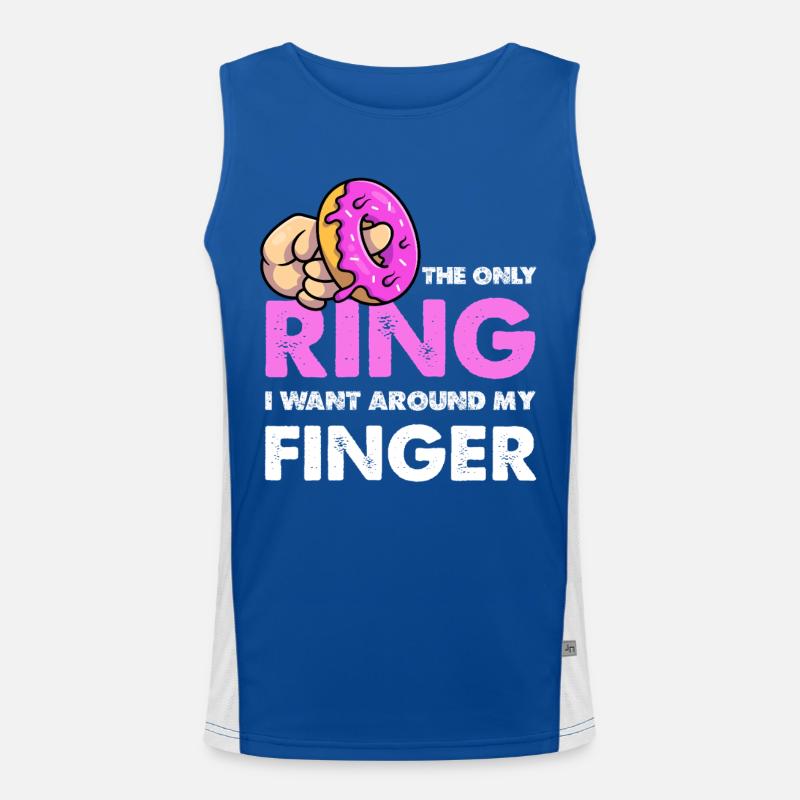 Nur der Donut-Ring am Finger Funktionelles Kontrast-Tank Top für Männer 