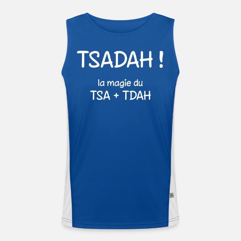 TSADAH : la magie du TSA + TDAH Débardeur respirant contrasté Homme 