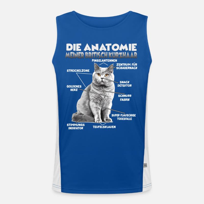 Britisch Kurzhaar Geschenk Katzenbesitzer Geschenk Funktionelles Kontrast-Tank Top für Männer 
