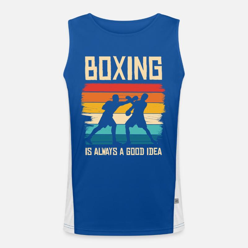 Boxen Regenbogen Kraft Funktionelles Kontrast-Tank Top für Männer 