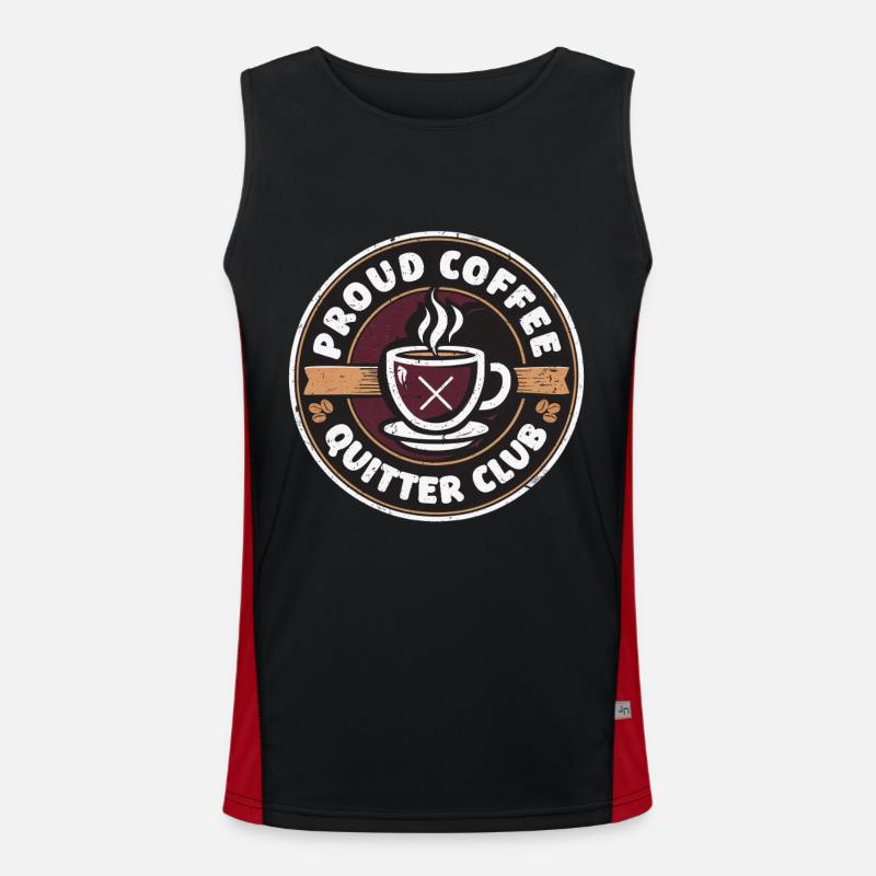 Coffee withdrawal decaffeinated ex-coffee drinker - Men's Functional Contrast Tank Top  - black/red