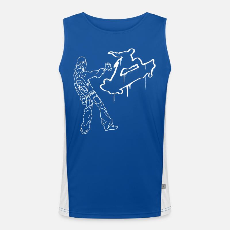 Skater Graffiti Skateboard Men's Functional Contrast Tank Top 