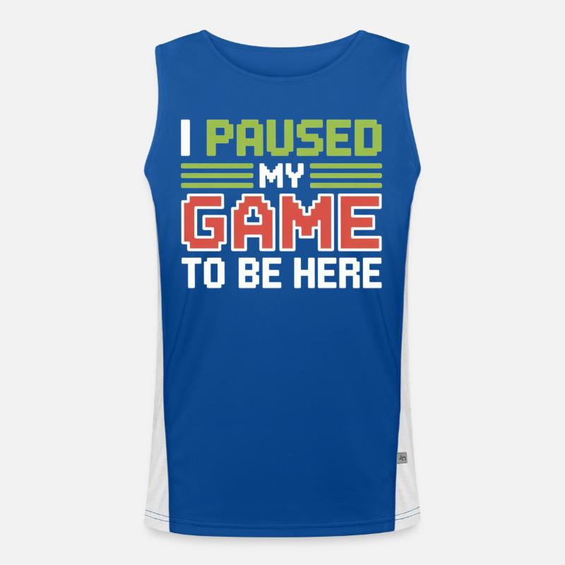 Pause: My game interrupted Men's Functional Contrast Tank Top 