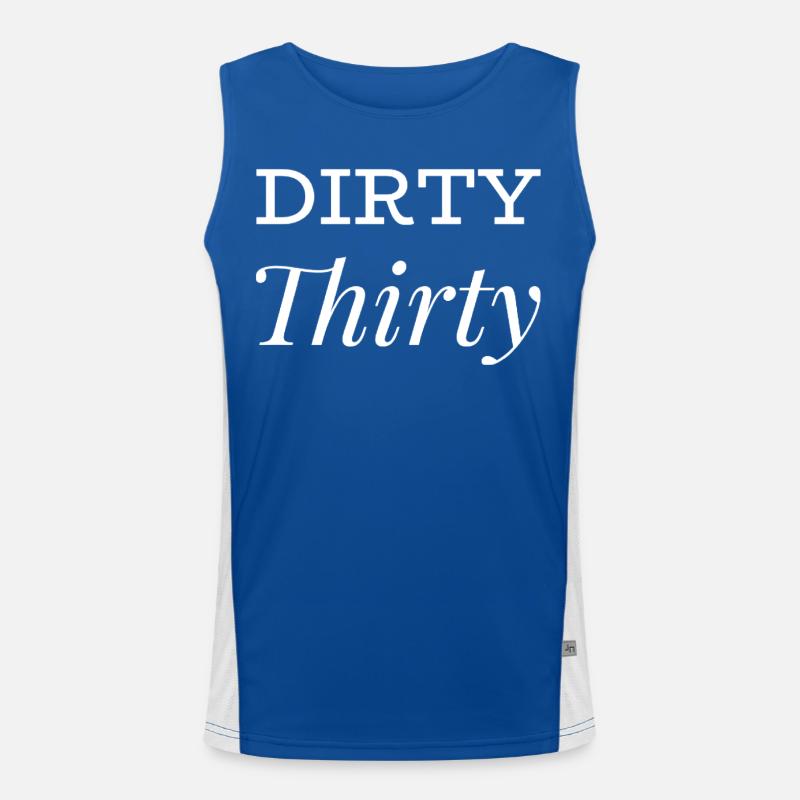 Dirty 30 30. Geburtstag Funktionelles Kontrast-Tank Top für Männer 