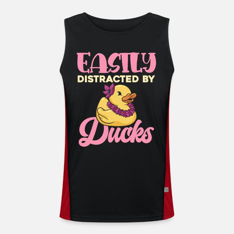 Distraction des canards Conception de canards Débardeur respirant contrasté Homme 