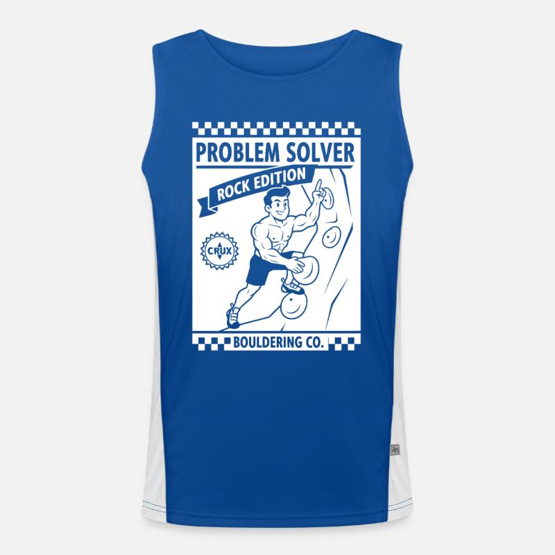 Problem Solver Rock Edition Climbing Wall Fun Débardeur respirant contrasté Homme 