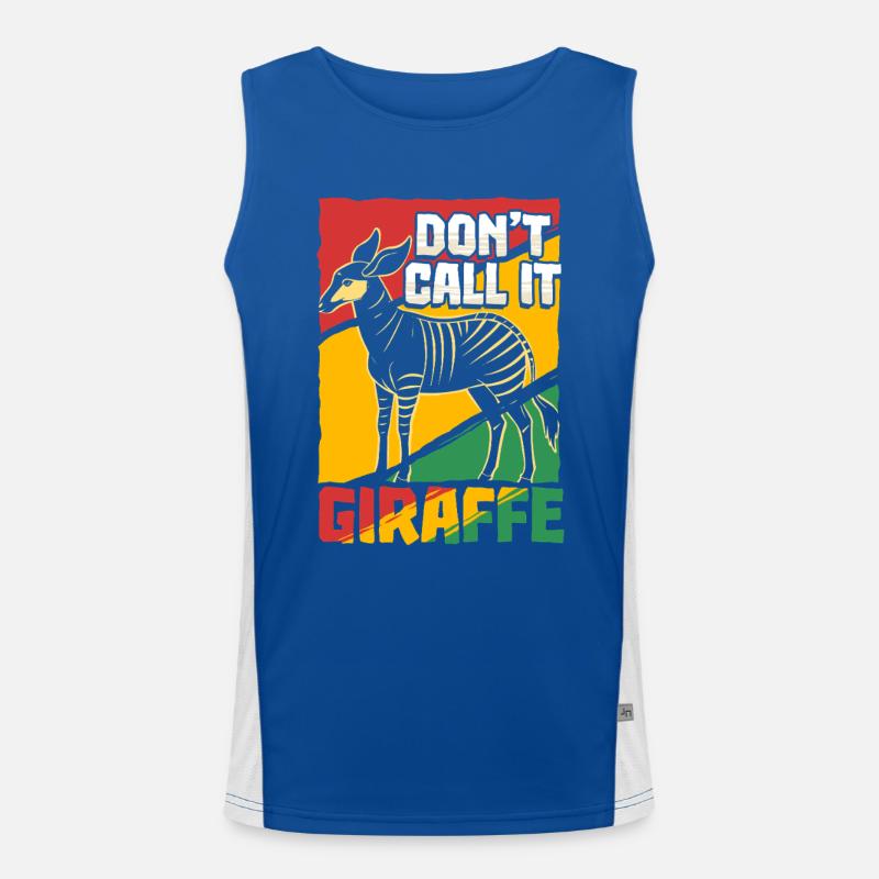 Okapi Tier Funktionelles Kontrast-Tank Top für Männer 