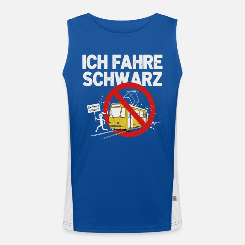 Schwarzfahrer - Ich fahre schwarz - Öffis Protest  Funktionelles Kontrast-Tank Top für Männer 