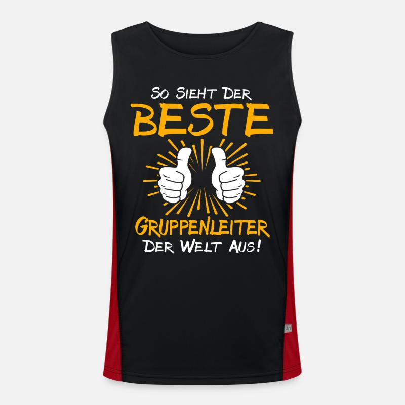 Gruppenleiter Geschenkidee Funktionelles Kontrast-Tank Top für Männer 