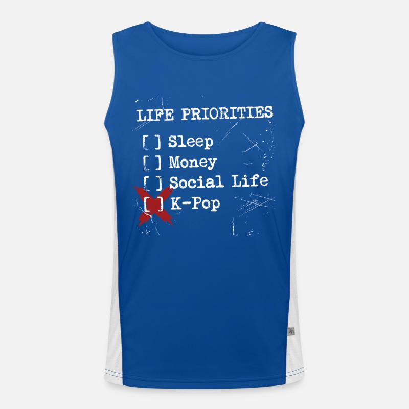 K-Pop Is My Only Priority Men's Functional Contrast Tank Top 