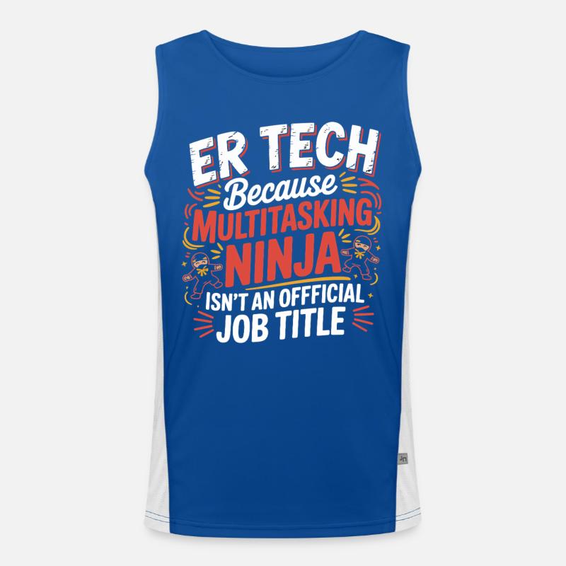 Tech Ninja: Multitasking Humor Funktionelles Kontrast-Tank Top für Männer 