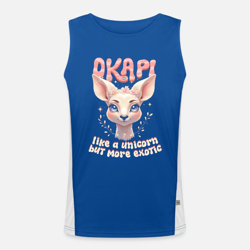 Okapi Like A Unicorn But More Exotic Funktionelles Kontrast-Tank Top für Männer 