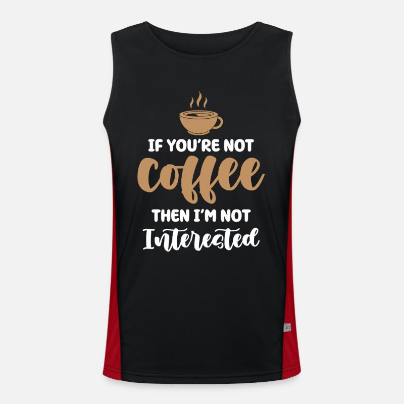 Coffee or no interest - Men's Functional Contrast Tank Top  - black/red