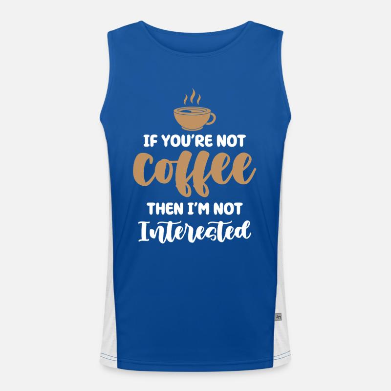 Kaffee oder kein Interesse Funktionelles Kontrast-Tank Top für Männer 