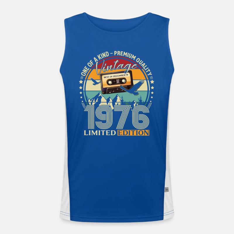 49e anniversaire cassette décembre 1976 Débardeur respirant contrasté Homme 