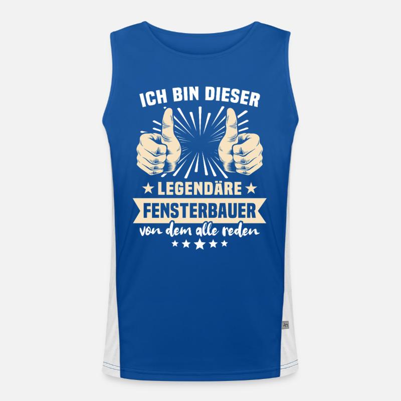 Window Maker Sayings Men's Functional Contrast Tank Top 