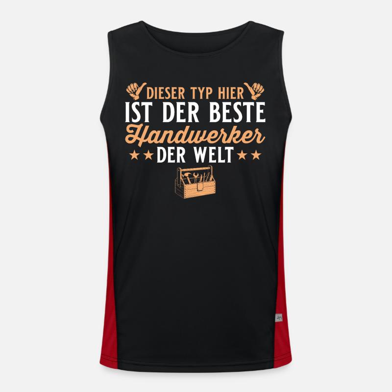 Bester Handwerker der Welt - Heimwerker Funktionelles Kontrast-Tank Top für Männer 