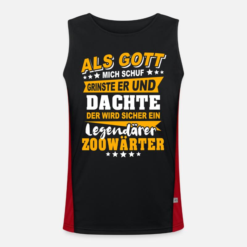 Zookeeper Sayings Men's Functional Contrast Tank Top 