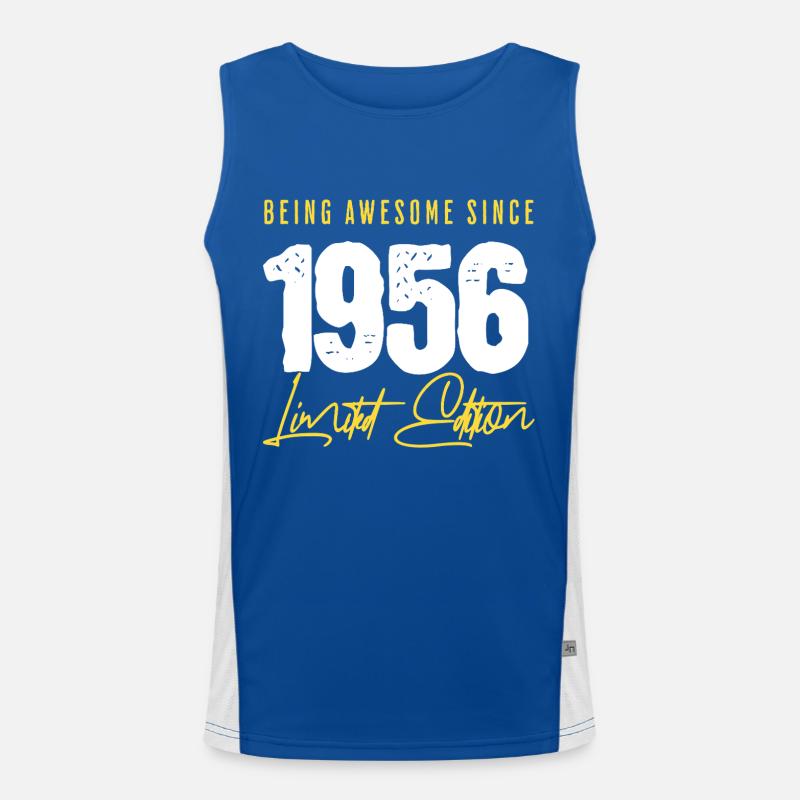 70 Geburtstag since 1956  Funktionelles Kontrast-Tank Top für Männer 