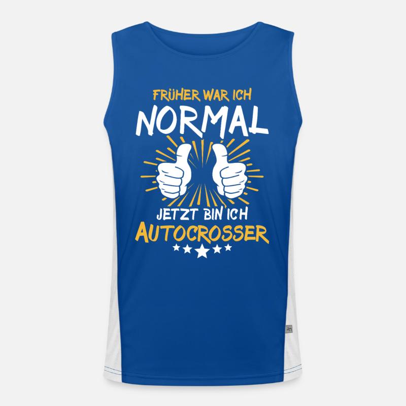 Autocrosser Spruch Funktionelles Kontrast-Tank Top für Männer 
