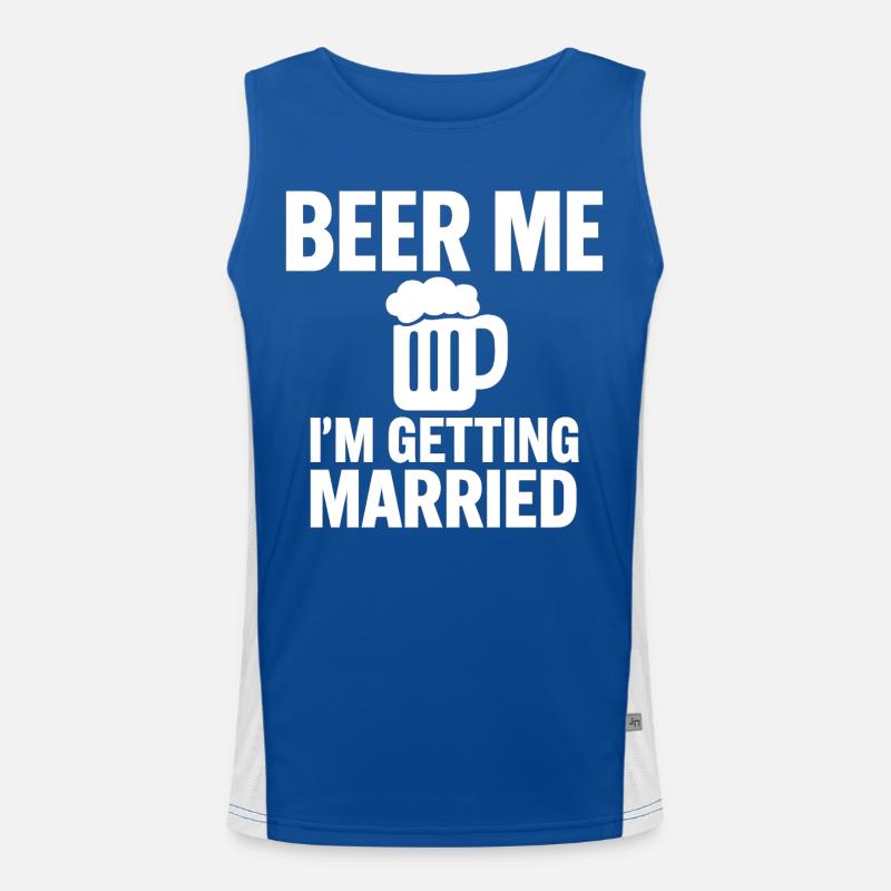 Beer Me I'm Getting Married Débardeur respirant contrasté Homme 