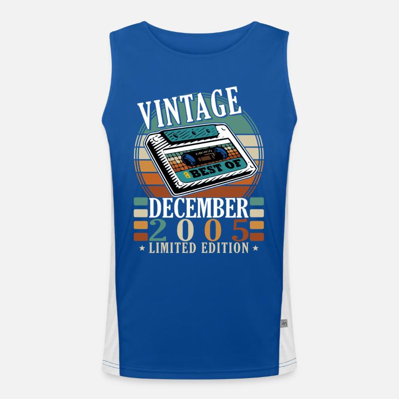 Édition limitée Vintage décembre 2005 Débardeur respirant contrasté Homme 