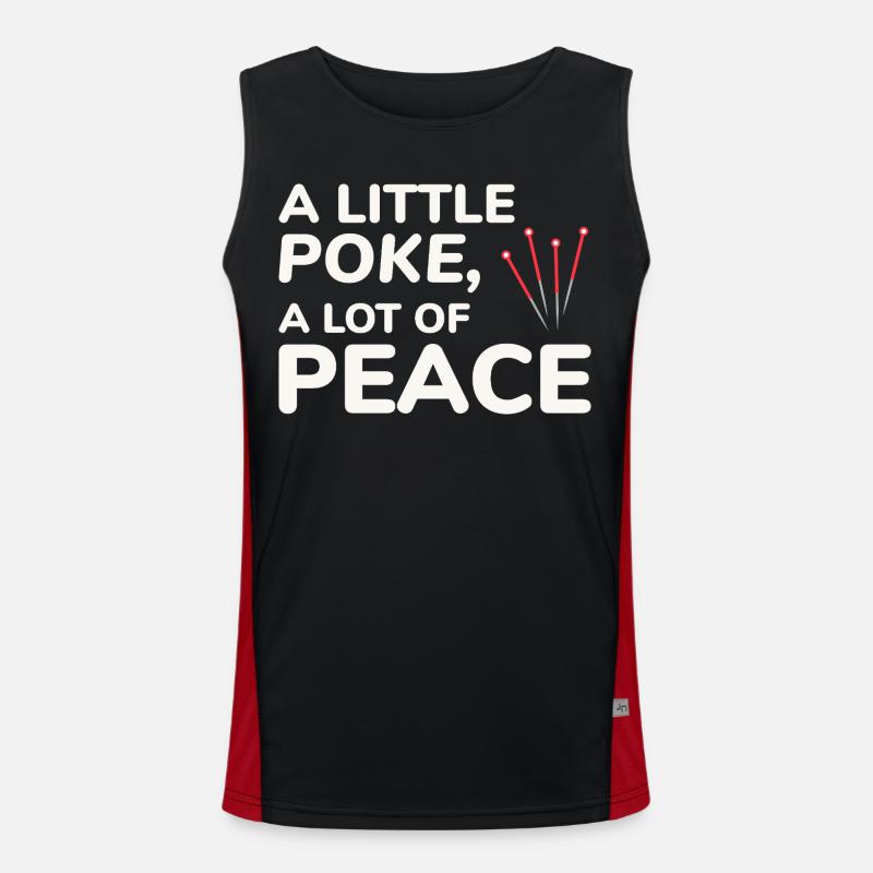 Licensed TCM Practitioner Expert Calming - Men's Functional Contrast Tank Top - black/red