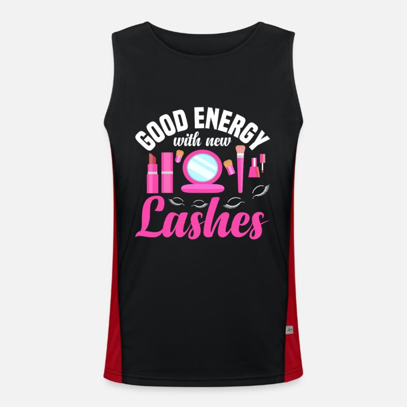 Lash Tech Supplies Eyelash Technician - Men's Functional Contrast Tank Top - black/red