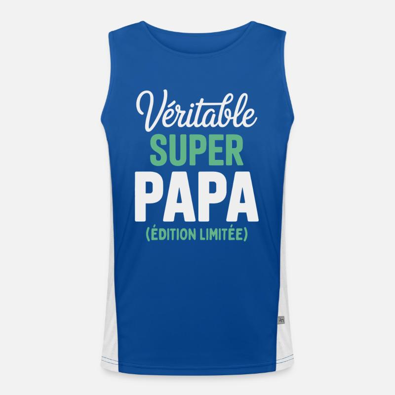 Super Dad Limited Edition Originalgeschenk Funktionelles Kontrast-Tank Top für Männer 