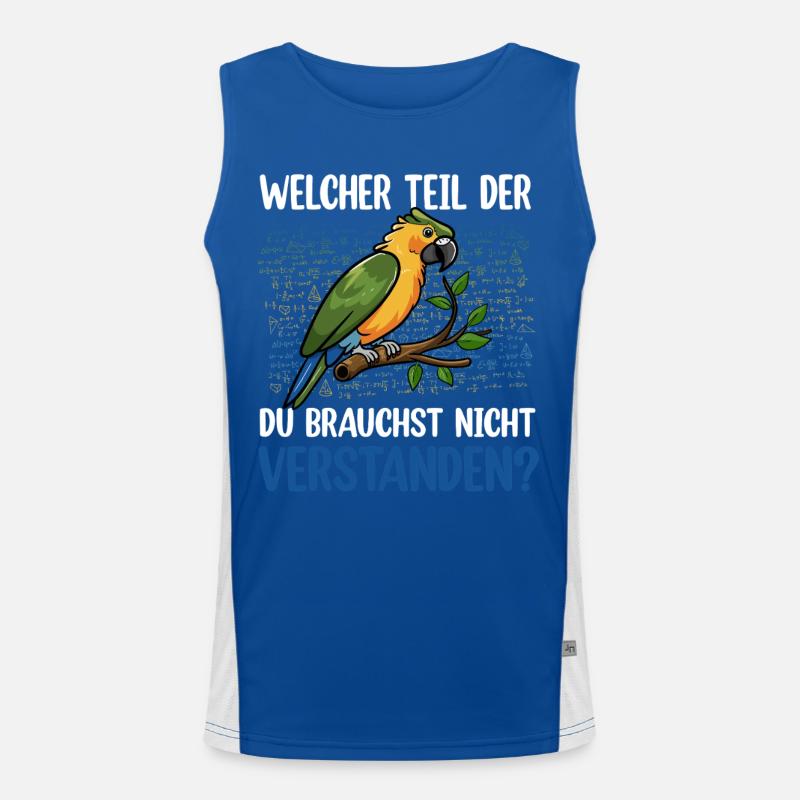 Comprendre le perroquet coloré ? Débardeur respirant contrasté Homme 
