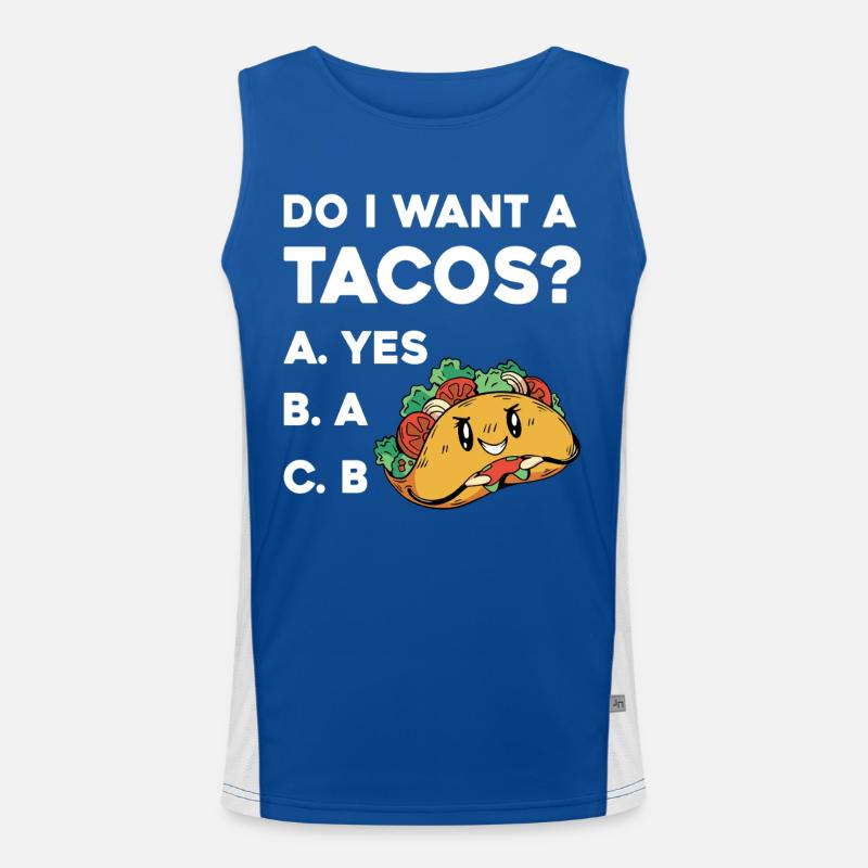 Taco Frage: Ja Oder Nein Funktionelles Kontrast-Tank Top für Männer 