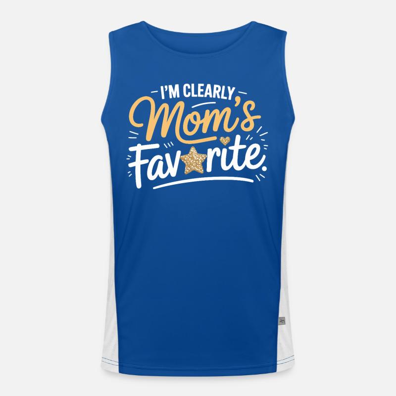 Ich bin eindeutig Mamas Favorit Funktionelles Kontrast-Tank Top für Männer 