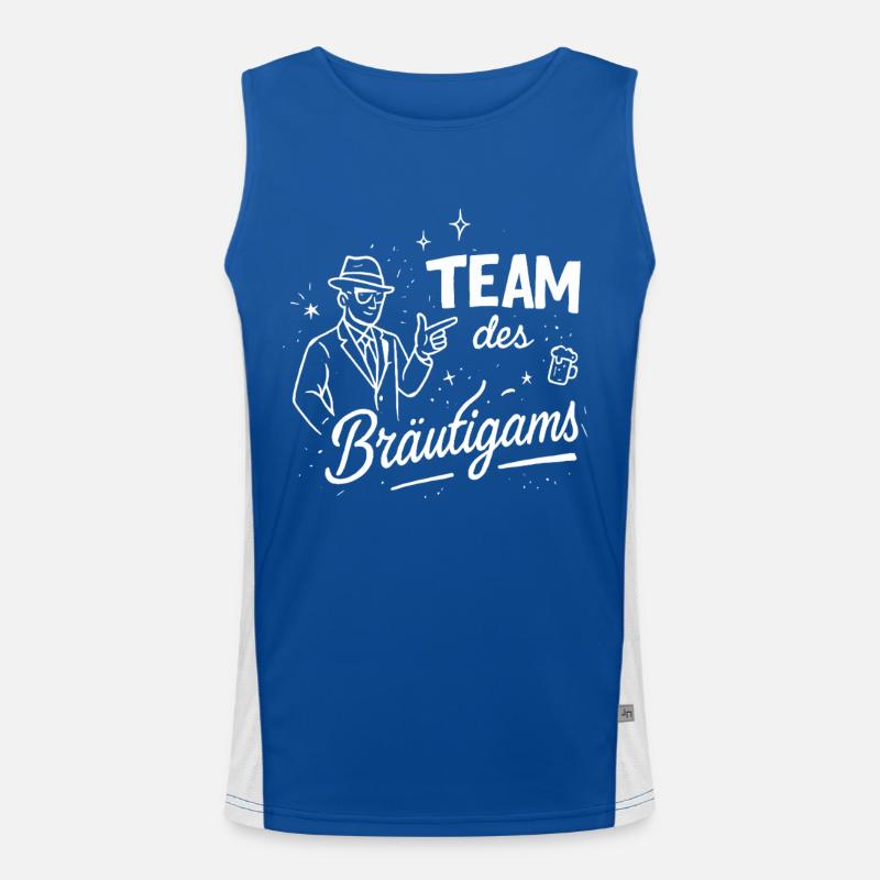 JGA Team Bräutigam, Bier Anzug, witzig Funktionelles Kontrast-Tank Top für Männer 