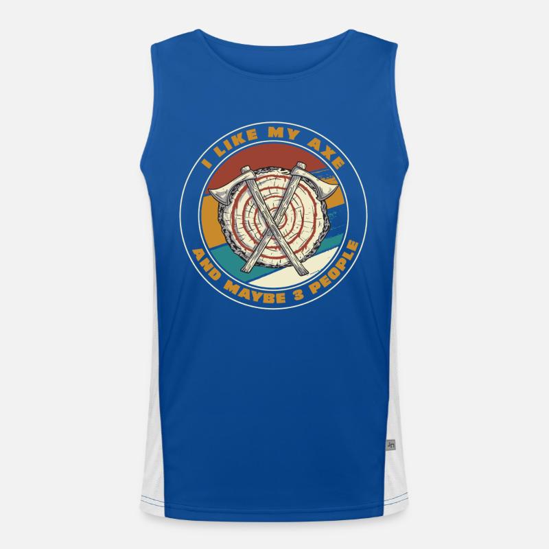 Axt Zielscheiben Retro Patch Funktionelles Kontrast-Tank Top für Männer 