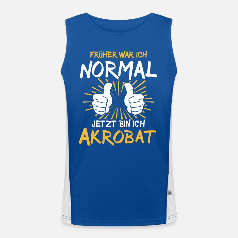 Akrobat Spruch Funktionelles Kontrast-Tank Top für Männer 