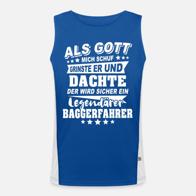 Baggerfahrer Funktionelles Kontrast-Tank Top für Männer 